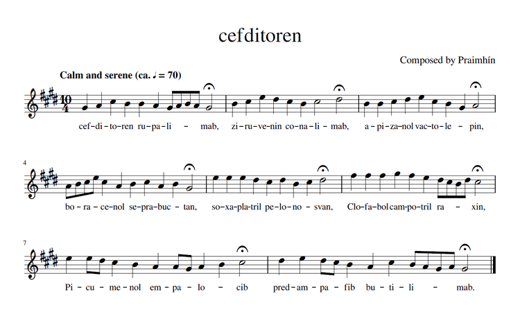 The music to the national anthem